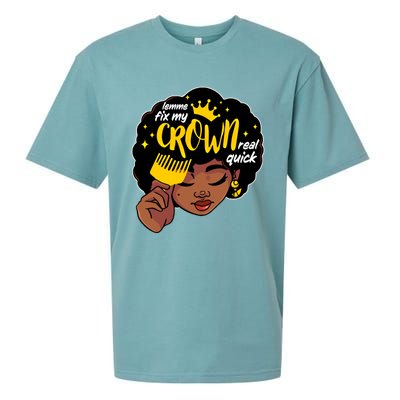 Crown Melanin African Black History Queen Black Magic Gift Sueded Cloud Jersey T-Shirt