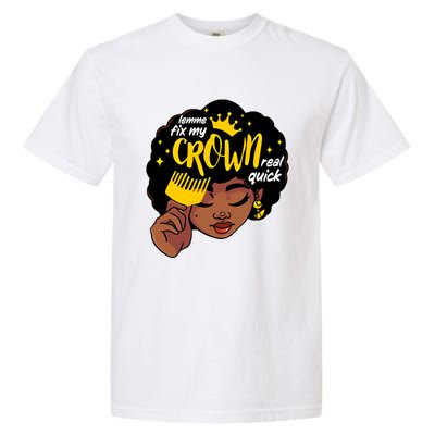 Crown Melanin African Black History Queen Black Magic Gift Garment-Dyed Heavyweight T-Shirt