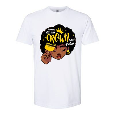 Crown Melanin African Black History Queen Black Magic Gift Softstyle CVC T-Shirt