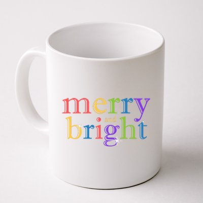 Colorful Merry And Bright Christmas Coffee Mug