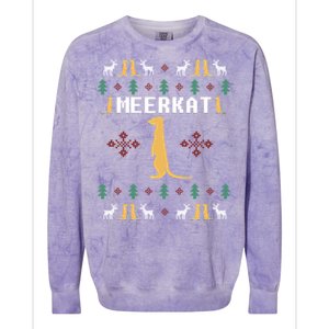 Cute Meerkat Animal Knit Xmas Colorblast Crewneck Sweatshirt