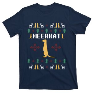 Cute Meerkat Animal Knit Xmas T-Shirt