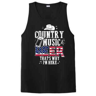 Country Music And Beer That's Why I'm Here PosiCharge Competitor Tank