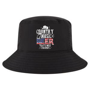 Country Music And Beer Thats Why Im Here Funny Cool Comfort Performance Bucket Hat