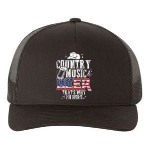 Country Music And Beer Thats Why Im Here Funny Yupoong Adult 5-Panel Trucker Hat