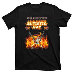 Cool Mysterious Autistic Gay Funny Hard Skeleton Meme Gen Z T-Shirt