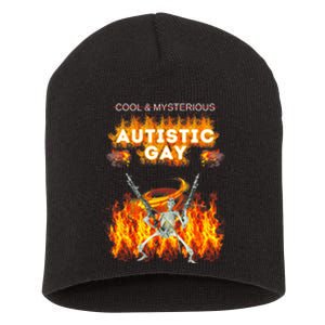 Cool Mysterious Autistic Gay Funny Hard Skeleton Meme Gen Z Short Acrylic Beanie