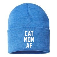 Cat Mom Af Gift For Cat Moms Of Kitties Sustainable Knit Beanie