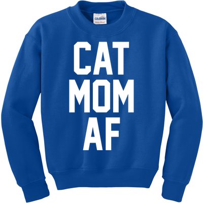 Cat Mom Af Gift For Cat Moms Of Kitties Kids Sweatshirt