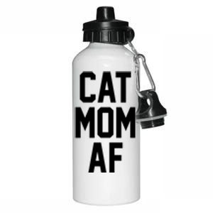 Cat Mom Af Gift For Cat Moms Of Kitties Aluminum Water Bottle 