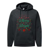 Cute Merry And Bright Christmas Season Performance Fleece Hoodie