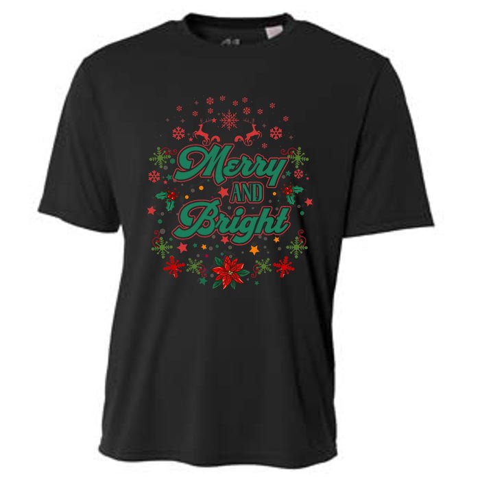 Cute Merry And Bright Christmas Season Cooling Performance Crew T-Shirt