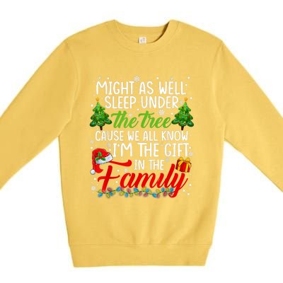 Christmas Might As Well Sleep Under The Tree Premium Crewneck Sweatshirt