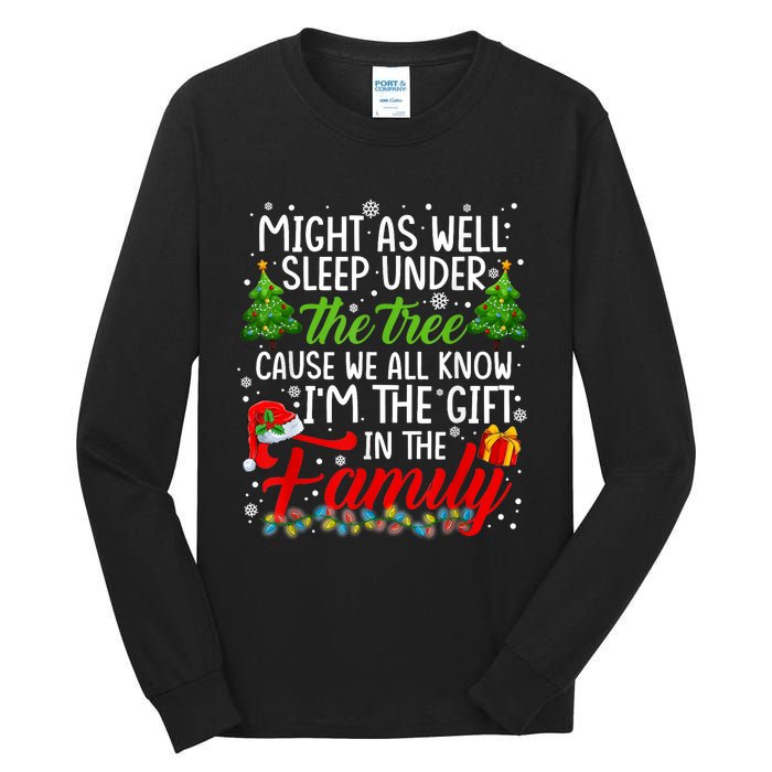 Christmas Might As Well Sleep Under The Tree Tall Long Sleeve T-Shirt