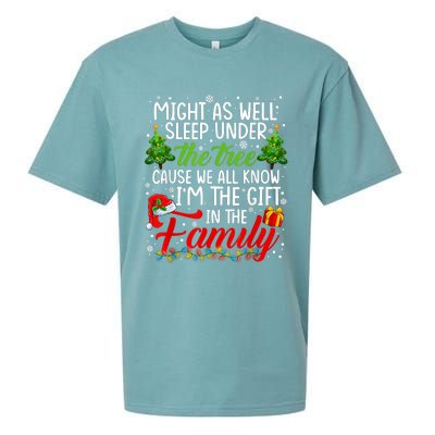 Christmas Might As Well Sleep Under The Tree Sueded Cloud Jersey T-Shirt