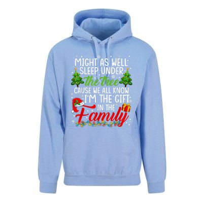 Christmas Might As Well Sleep Under The Tree Unisex Surf Hoodie