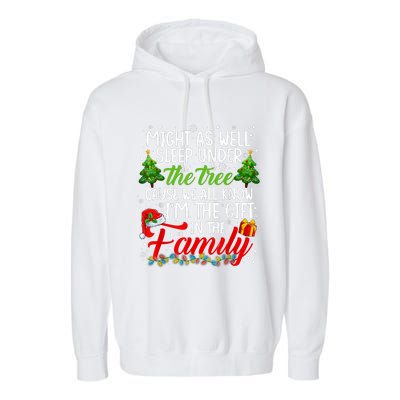 Christmas Might As Well Sleep Under The Tree Garment-Dyed Fleece Hoodie