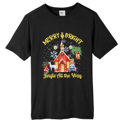 Cute Merry And Bright Jingle All The Way Colorful Christmas Tall Fusion ChromaSoft Performance T-Shirt