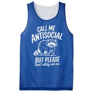 Call Me Antisocial But Please DonT Actually Call Me Funny Gift Mesh Reversible Basketball Jersey Tank