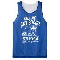 Call Me Antisocial But Please DonT Actually Call Me Funny Gift Mesh Reversible Basketball Jersey Tank