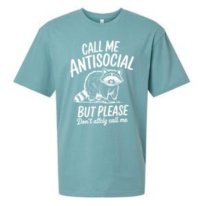 Call Me Antisocial But Please DonT Actually Call Me Funny Gift Sueded Cloud Jersey T-Shirt