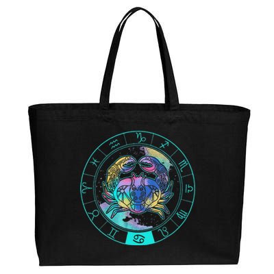 Cancer Moonchild Astrology Zodiac Horoscope Cotton Canvas Jumbo Tote