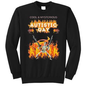 Cool Mysterious Autistic Gay Funny Hard Skeleton Meme Gen Z Sweatshirt