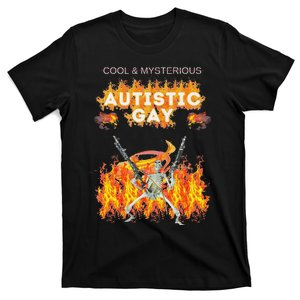 Cool Mysterious Autistic Gay Funny Hard Skeleton Meme Gen Z T-Shirt