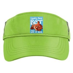 Country Music And Beer That's Why I'm Here Country Music Adult Drive Performance Visor