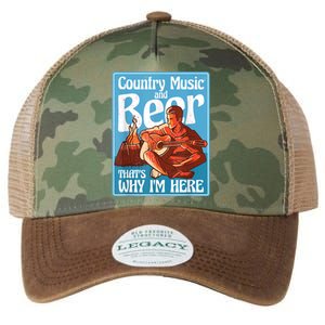 Country Music And Beer That's Why I'm Here Country Music Legacy Tie Dye Trucker Hat