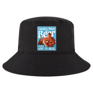 Country Music And Beer That's Why I'm Here Country Music Cool Comfort Performance Bucket Hat