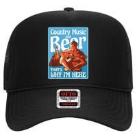 Country Music And Beer That's Why I'm Here Country Music High Crown Mesh Back Trucker Hat