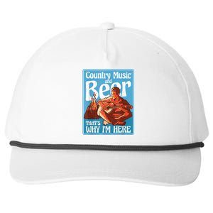 Country Music And Beer That's Why I'm Here Country Music Snapback Five-Panel Rope Hat