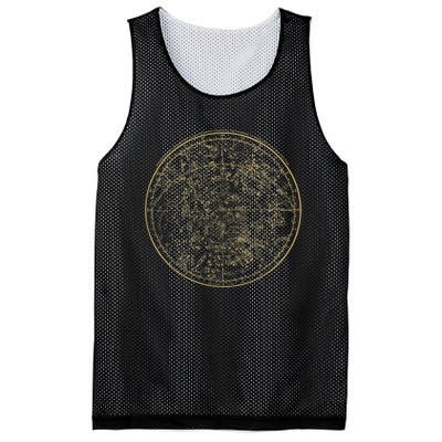 Constellations Map, Astronomy Astrology Mythology Mesh Reversible Basketball Jersey Tank