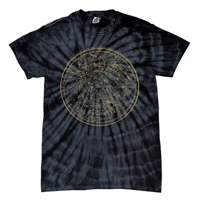 Constellations Map, Astronomy Astrology Mythology Tie-Dye T-Shirt