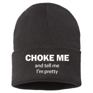 Choke Me And Tell Me IM Pretty Bdsm Gear Sustainable Knit Beanie