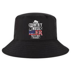 Country Music And Beer Thats Why Im Here Cool Comfort Performance Bucket Hat