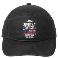 Country Music And Beer Thats Why Im Here 7-Panel Snapback Hat