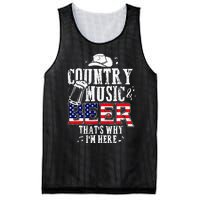 Country Music And Beer Thats Why Im Here Mesh Reversible Basketball Jersey Tank