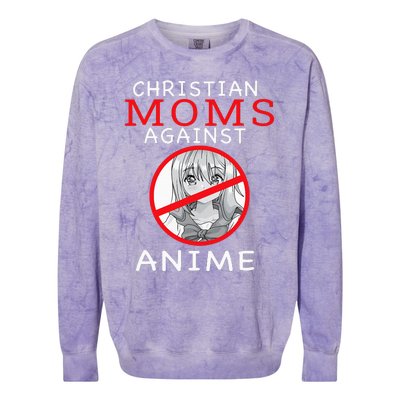 Christian Moms Against Anime Colorblast Crewneck Sweatshirt