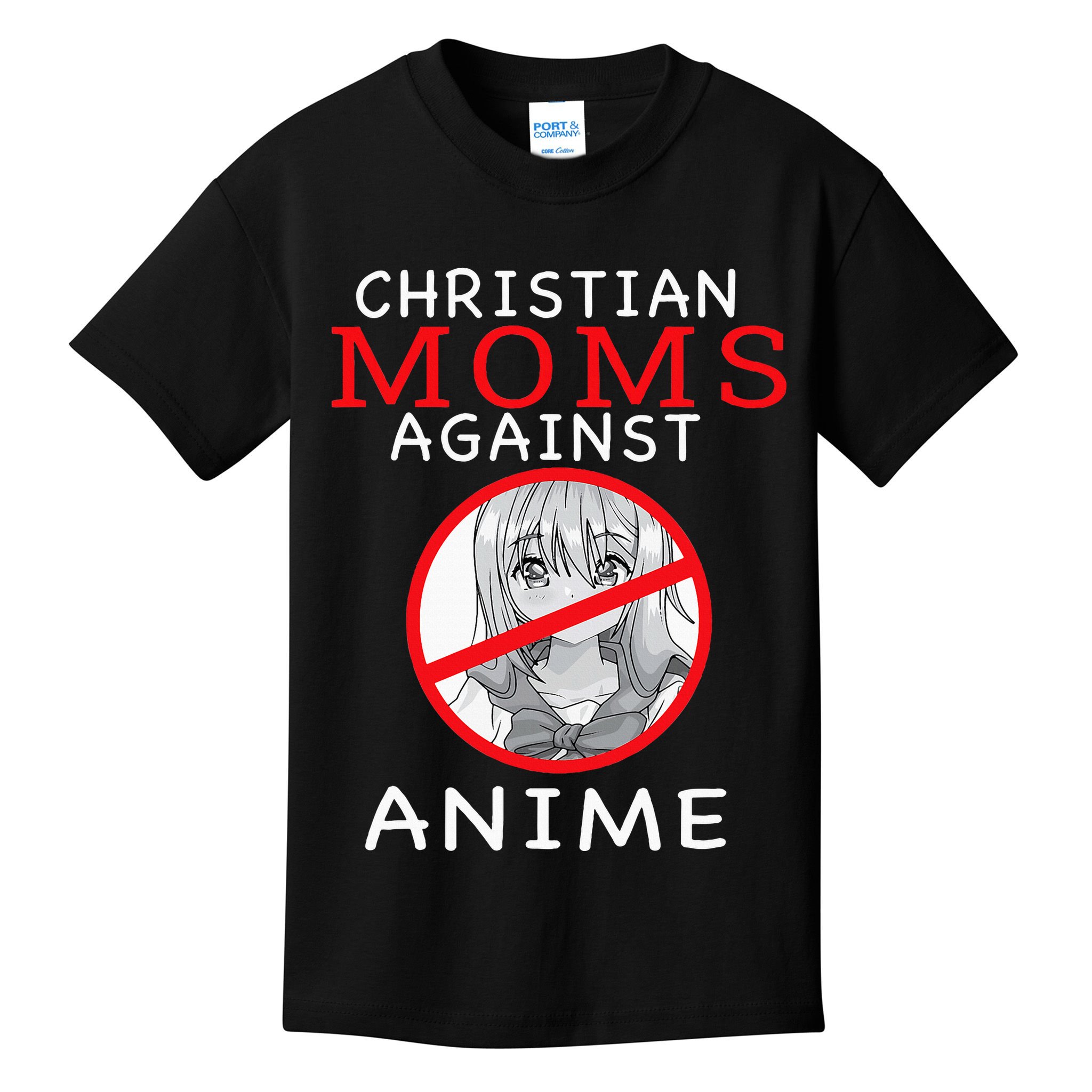Christian Moms Against Anime Kids T-Shirt