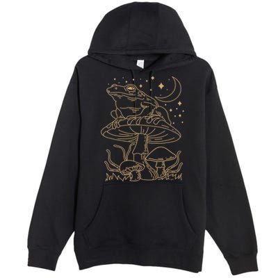 Cottagecore Mushroom Amphibians Fungi Goblincore Mycology Premium Pullover Hoodie