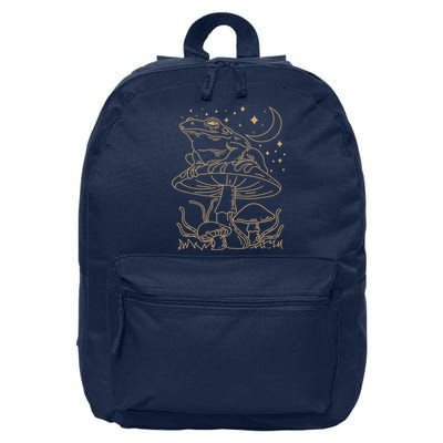 Cottagecore Mushroom Amphibians Fungi Goblincore Mycology 16 in Basic Backpack