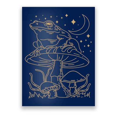 Cottagecore Mushroom Amphibians Fungi Goblincore Mycology Poster