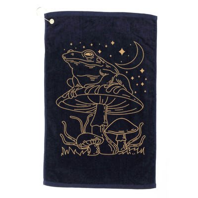 Cottagecore Mushroom Amphibians Fungi Goblincore Mycology Golf Towel