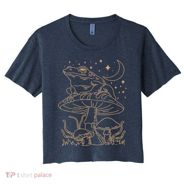 Cottagecore Mushroom Amphibians Fungi Goblincore Mycology Crop Top