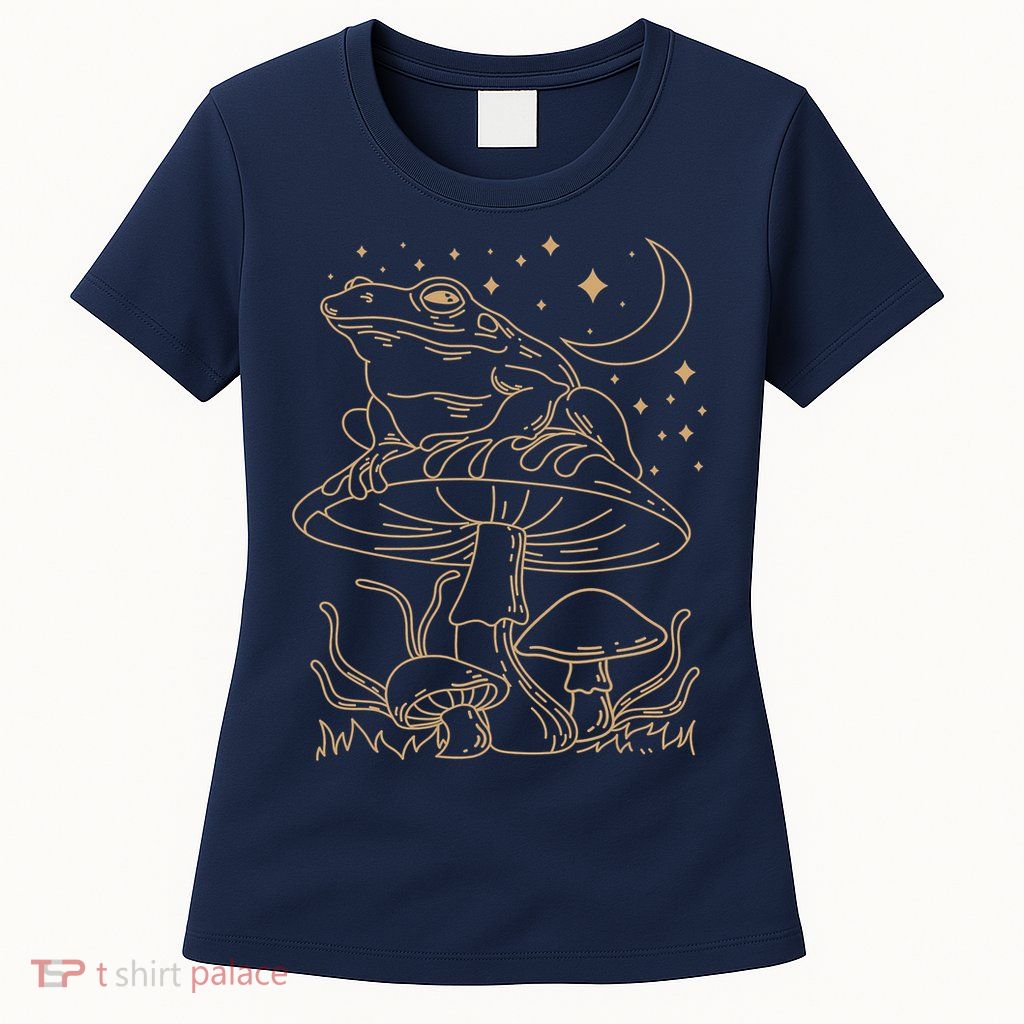 Cottagecore Mushroom Amphibians Fungi Goblincore Mycology Womens T-Shirt