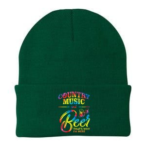 Country Music And Beer Thats Why Im Here Women Ladies Gift Knit Cap Winter Beanie