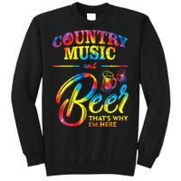 Country Music And Beer Thats Why Im Here Women Ladies Gift Sweatshirt