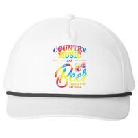 Country Music And Beer Thats Why Im Here Women Ladies Gift Snapback Five-Panel Rope Hat